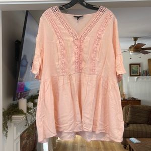 Lane Bryant pretty in Pink top blouse Sz 14